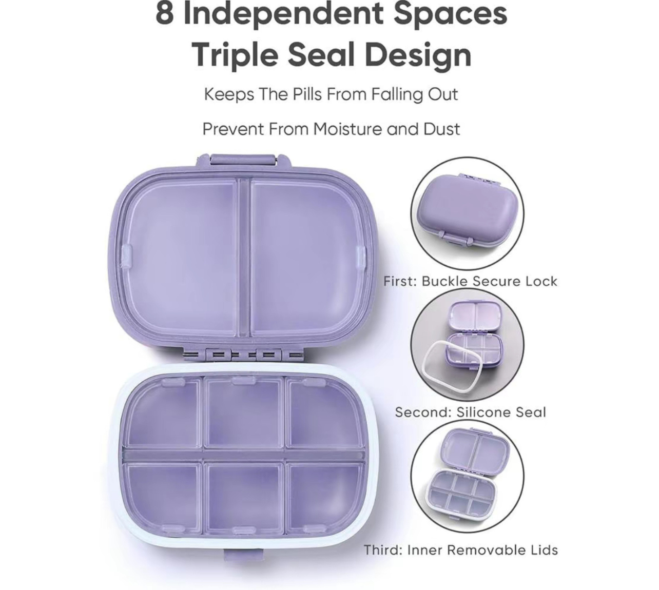 Compact Travel Pill Case