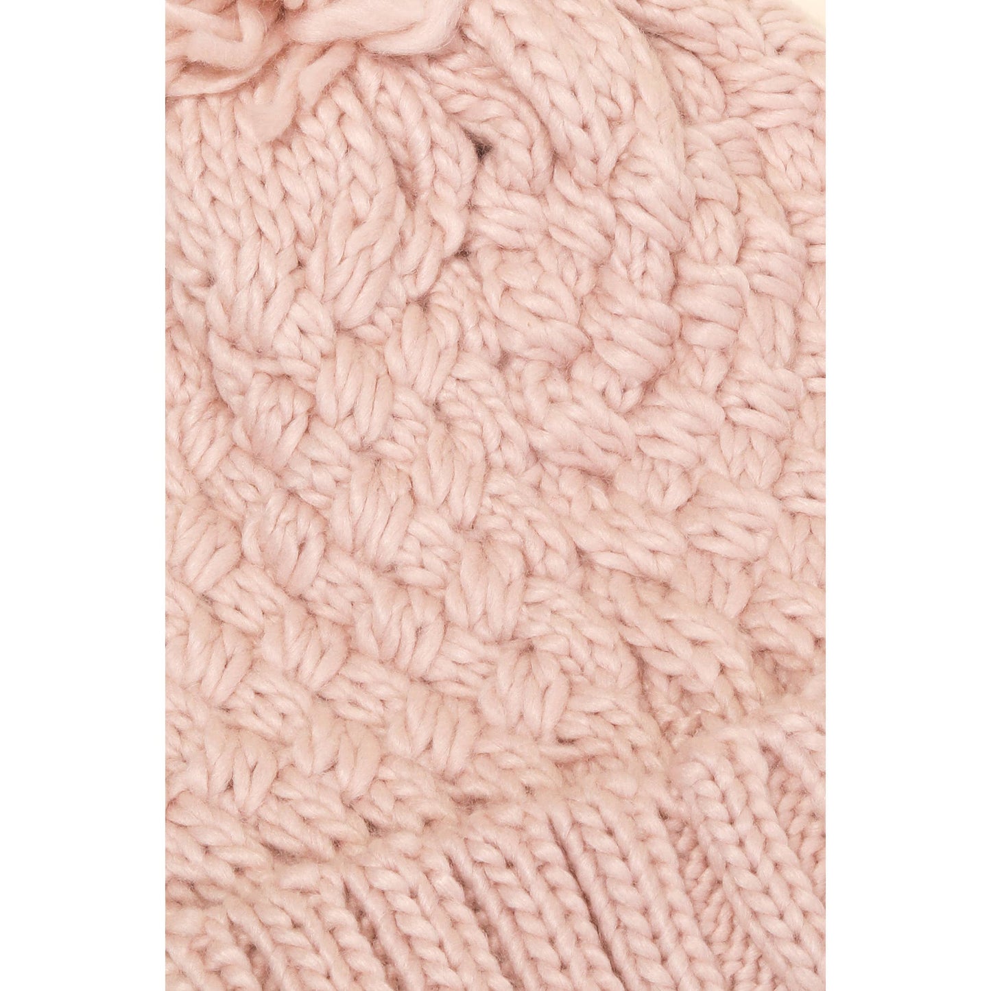 Pink Pompom Crochet Beanie