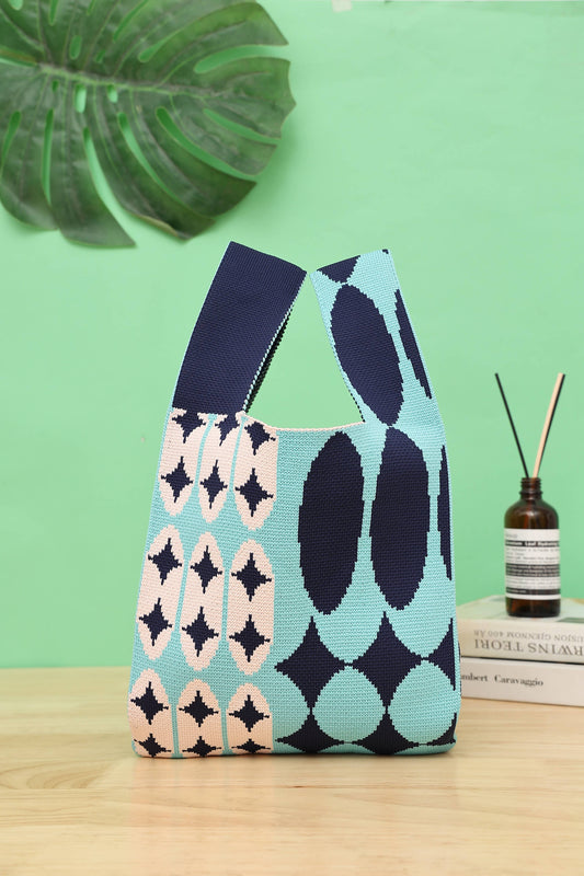Geometric Mini Knitted Handbag