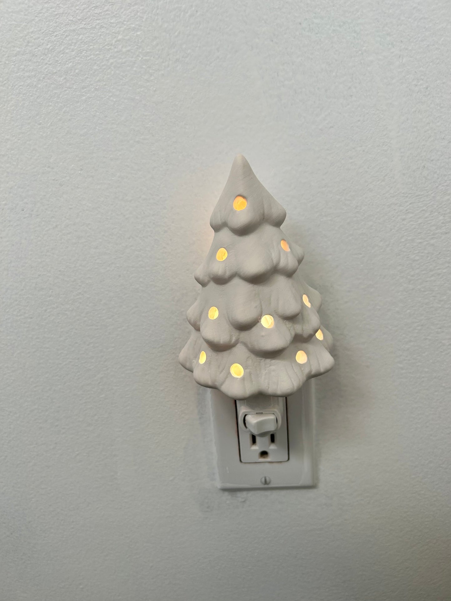 Mini Ceramic Christmas Tree Night Light
