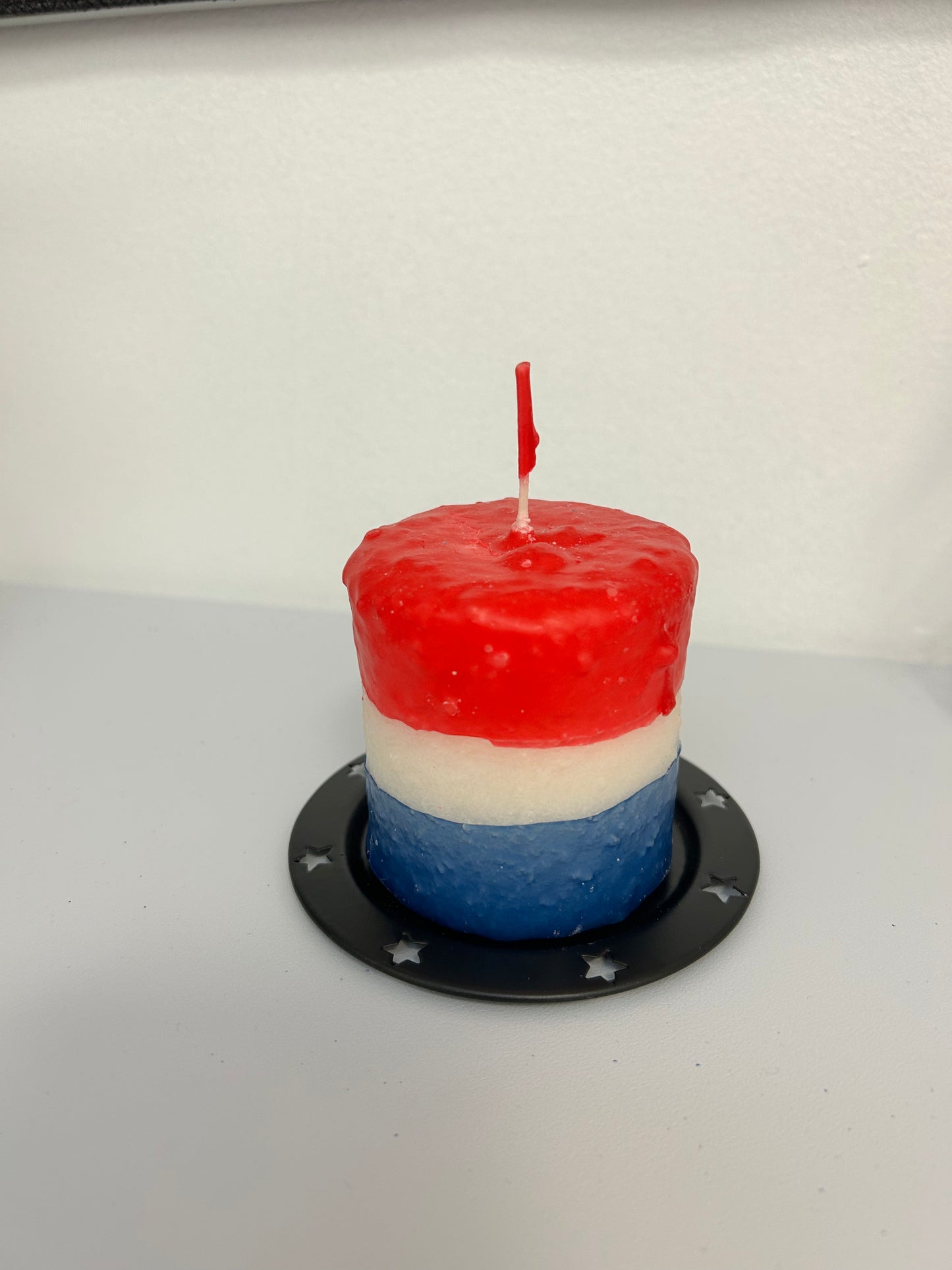 Red White Blue Hearth Candle