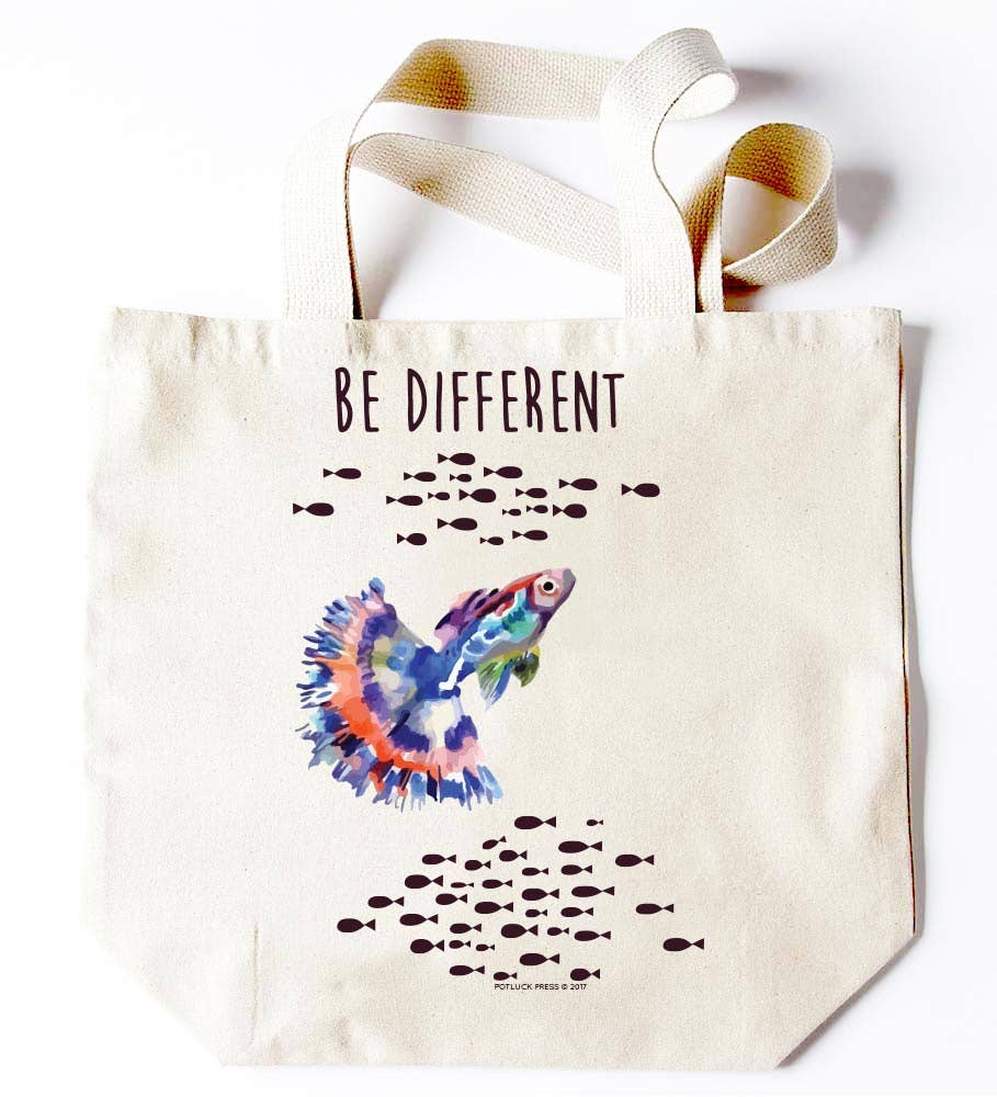 Be Different Betta Fish Tote Bag | Sorella Amore