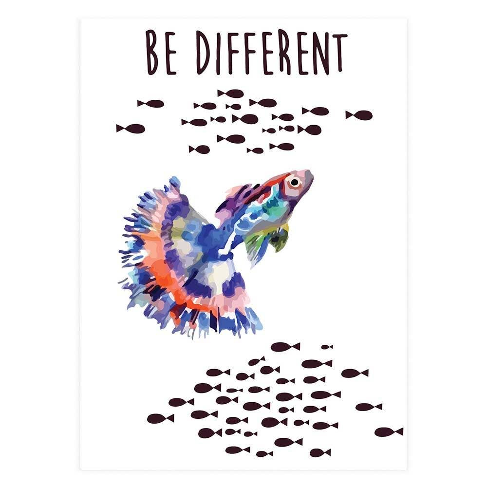 Be Different Betta Fish Greeting Card | Sorella Amore