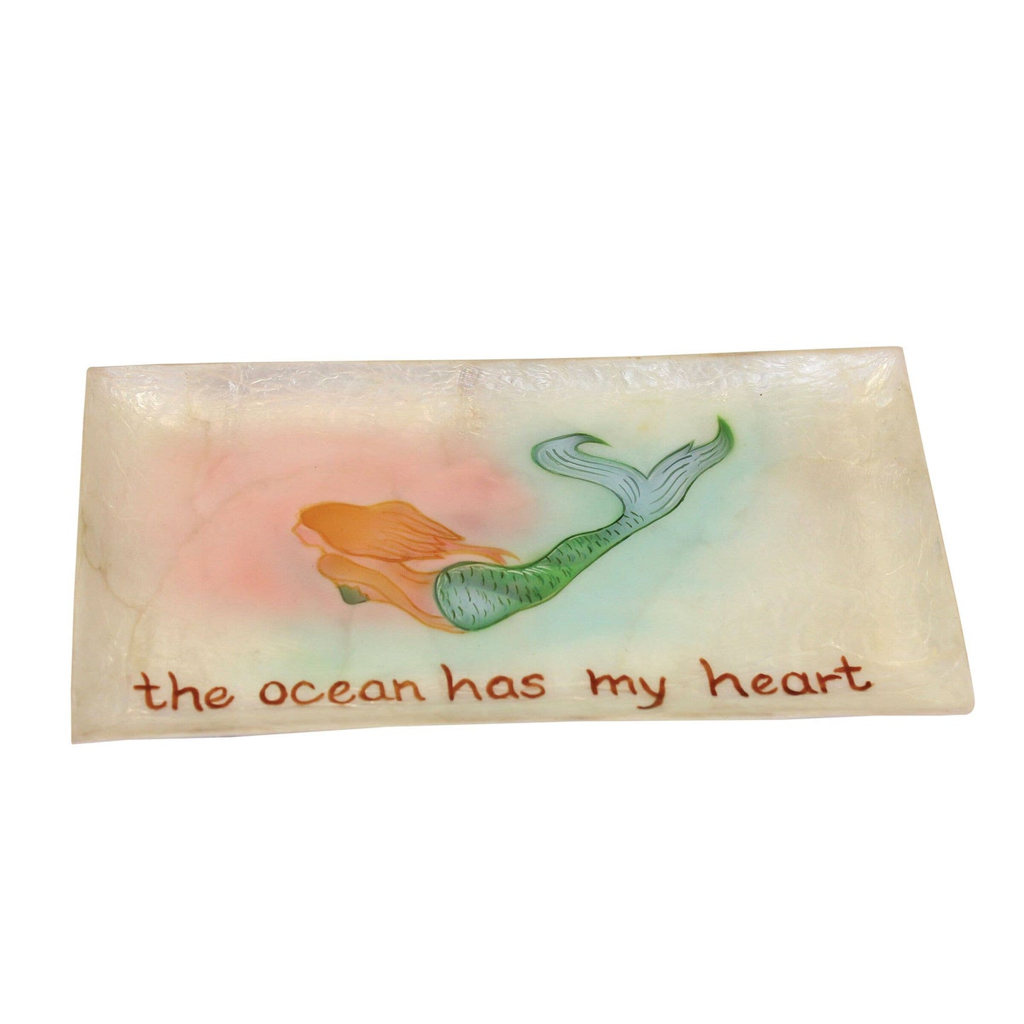 Mermaid The Ocean Has My Heart Trinket Tray