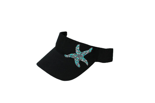 Black and Teal Starfish Visor