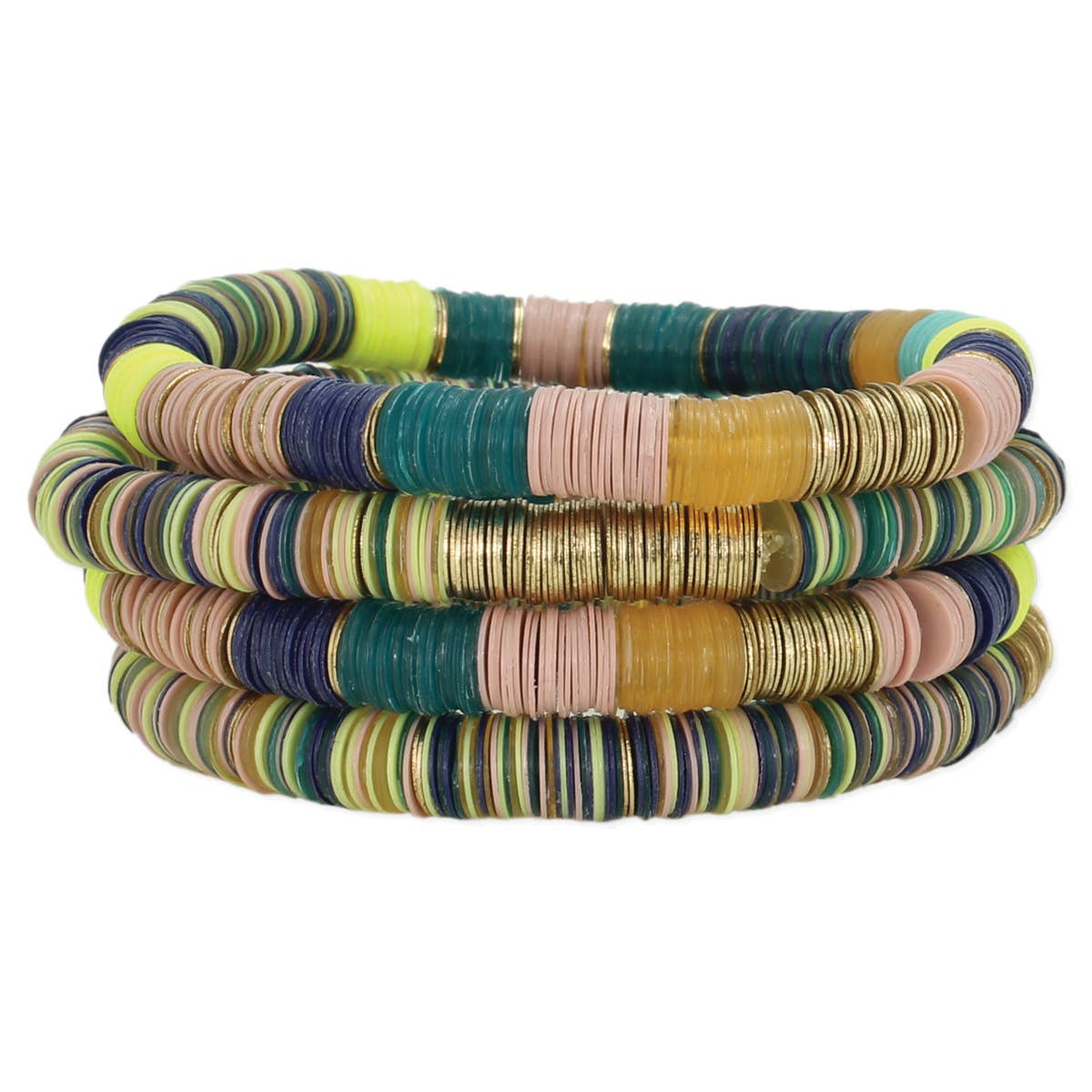 Heishi Style Bracelet stack