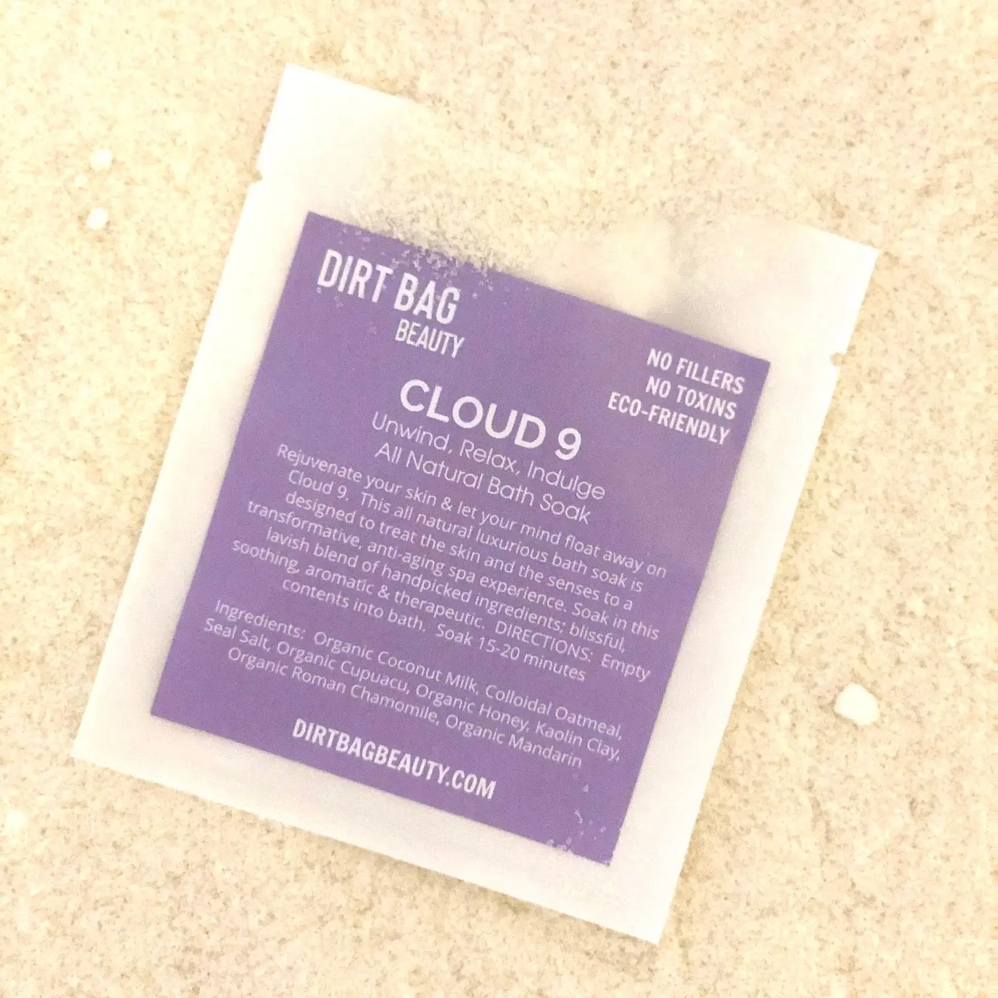Cloud 9 Organic Bath Soak Single use | Sorella Amore