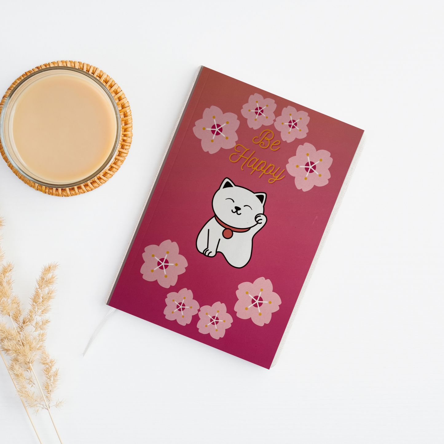 Be Happy Cat Lined Journal | Sorella Amore