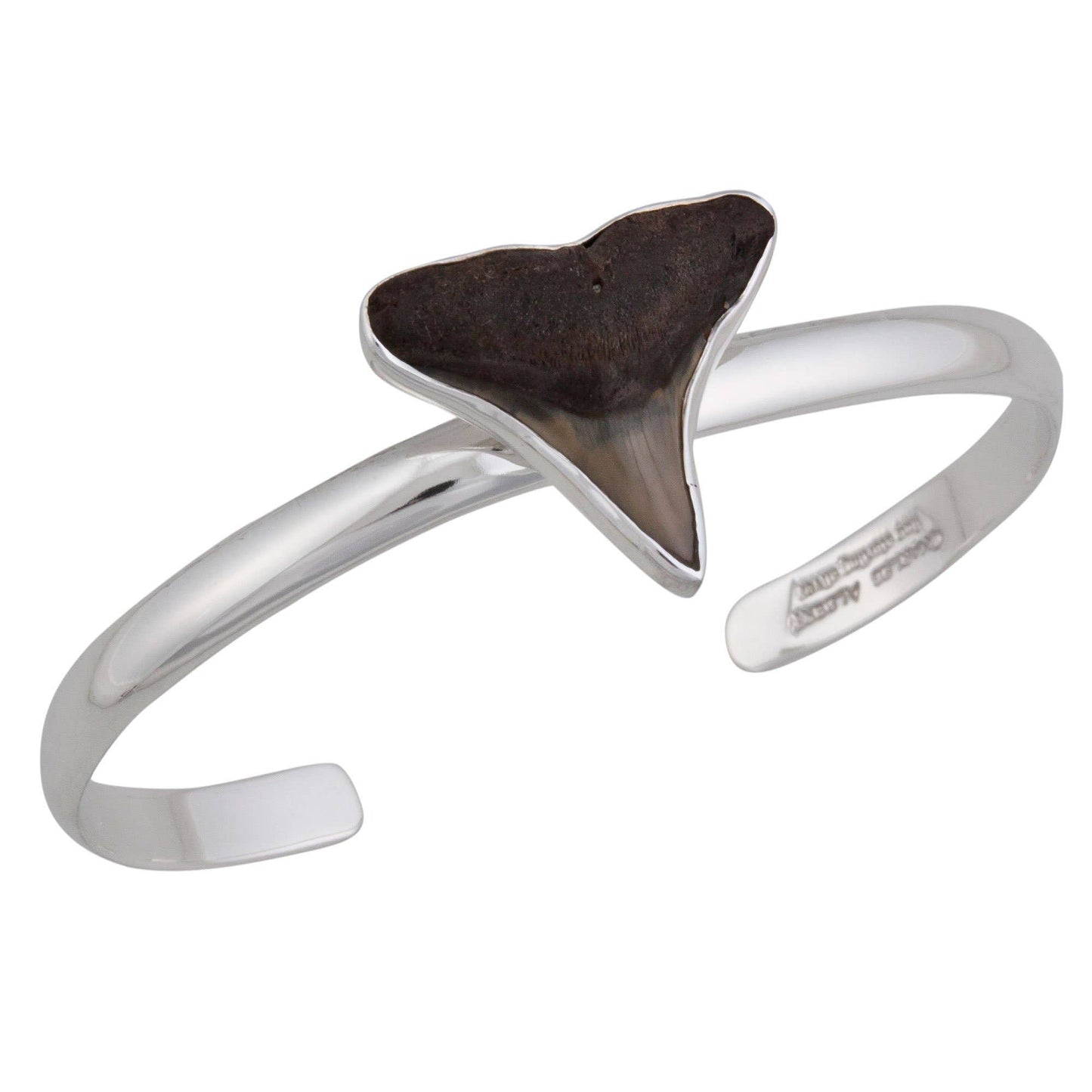 Sterling Silver Fossil Shark Tooth Mini Cuff
