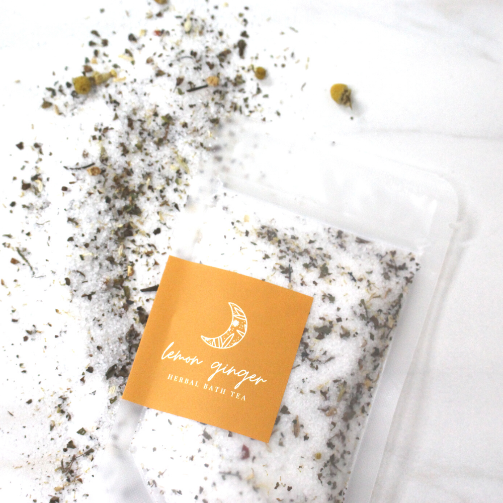Lemon Ginger Herbal Bath Teas: 100% Natural and Wild Harvested for Relaxation and Rejuvenation