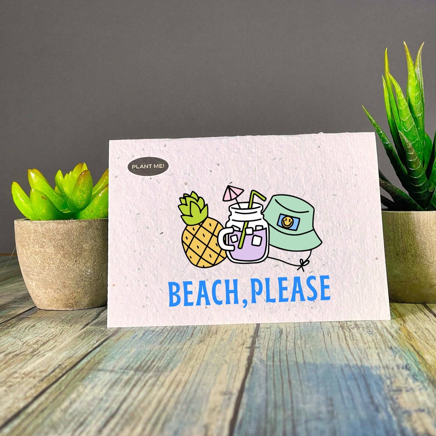 Beach, Please Plantable Greeting Card | Sorella Amore