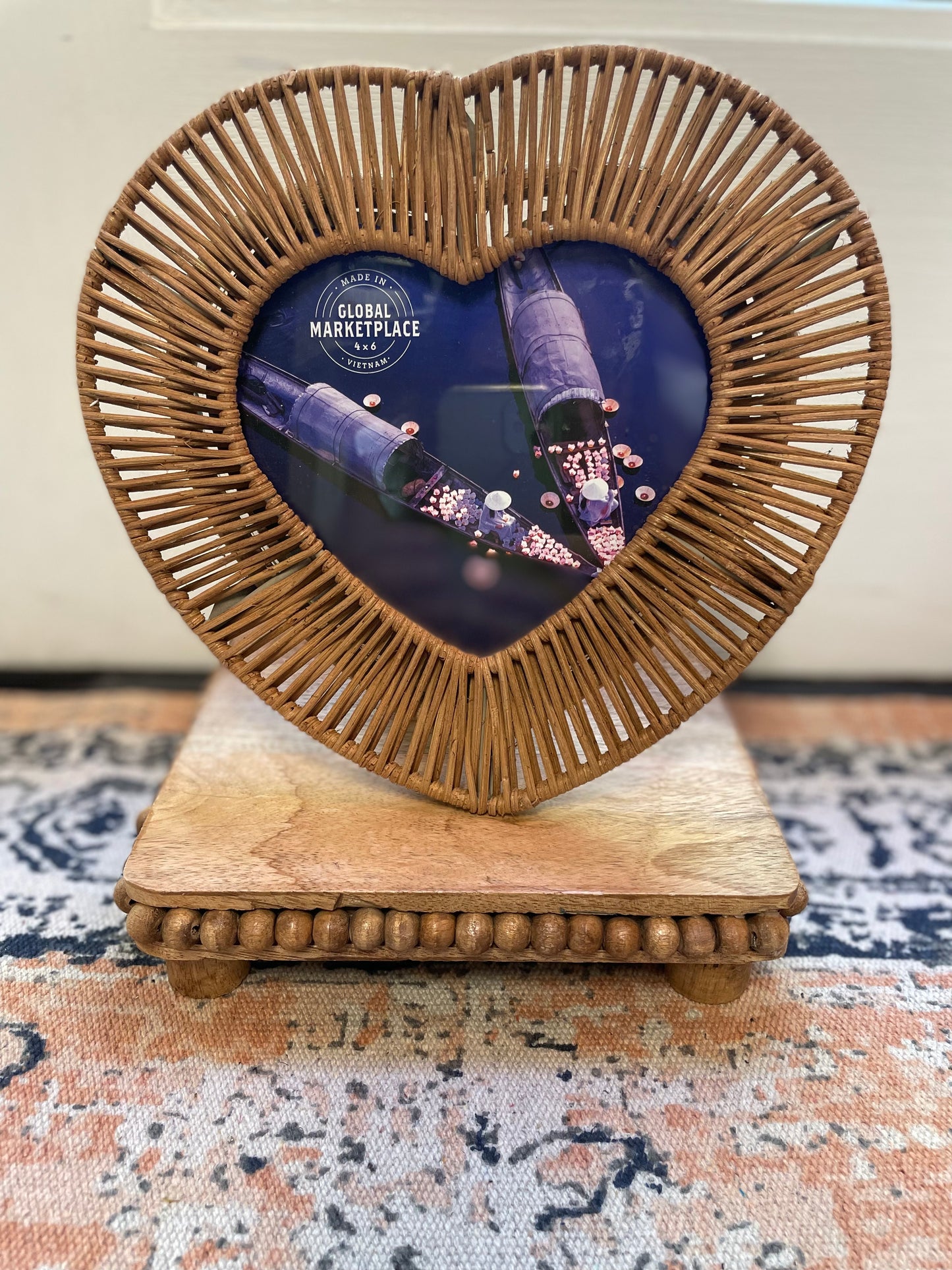 Heart Vintage Wicker Frame | Sorella Amore