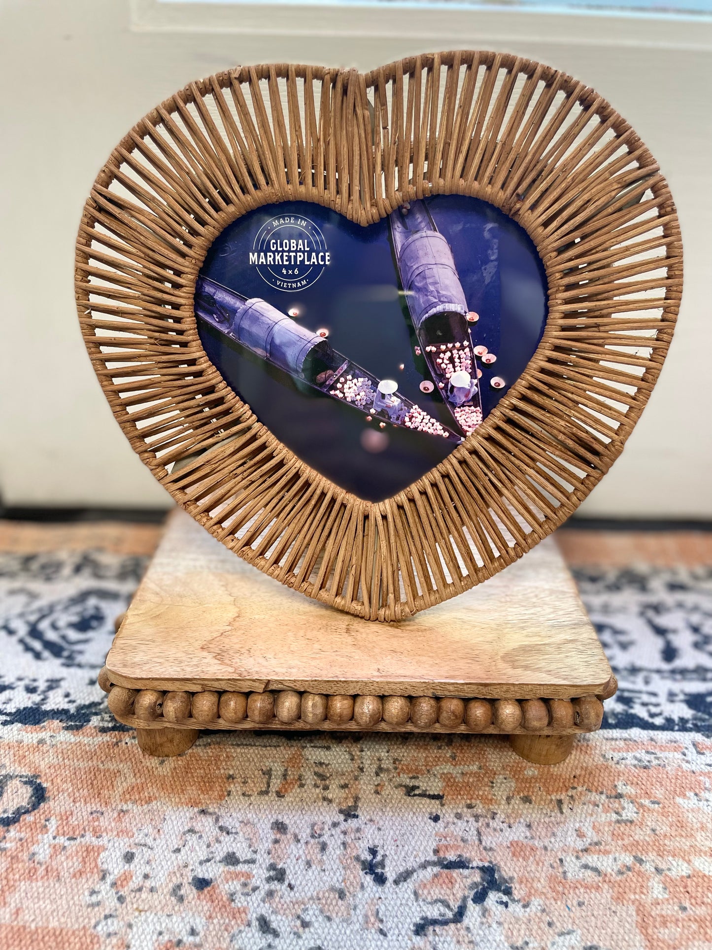 Heart Vintage Wicker Frame | Sorella Amore