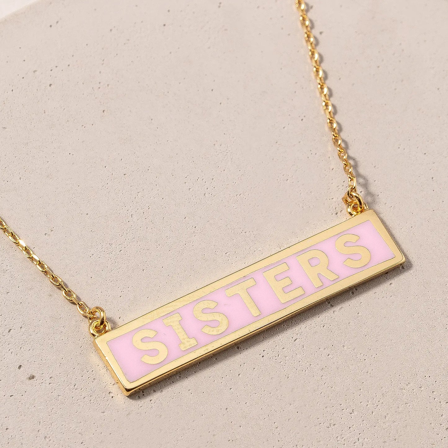 Sisters Necklace | Sisters Tag Charm | Sorella Amore
